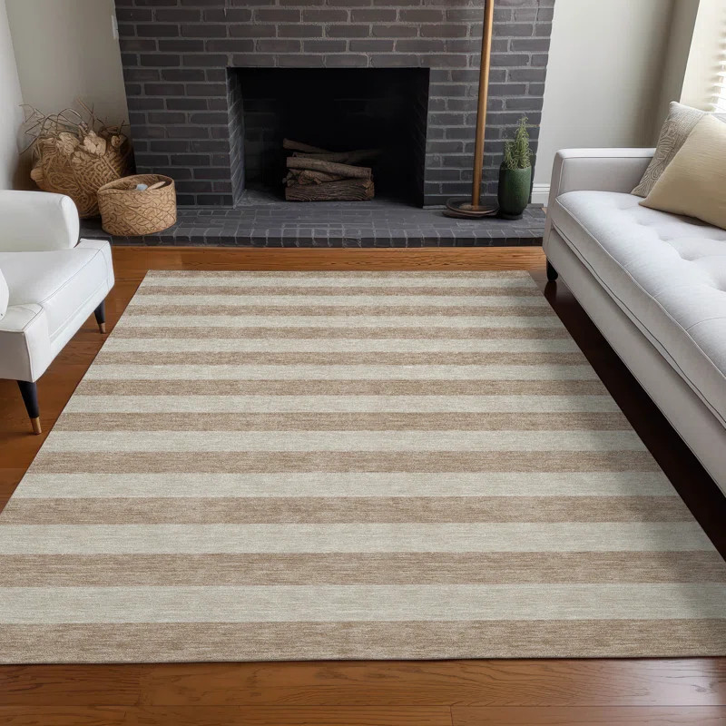 Chrishanna Washable Striped Indoor / Outdoor Rug | Wayfair North America