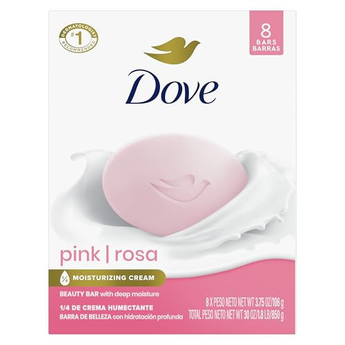 Dove Beauty Bar Soap Pink Rosa, 8 Bars for Soft, Smooth Skin, Cleans & Moisturizes 3.75 oz | Amazon (US)