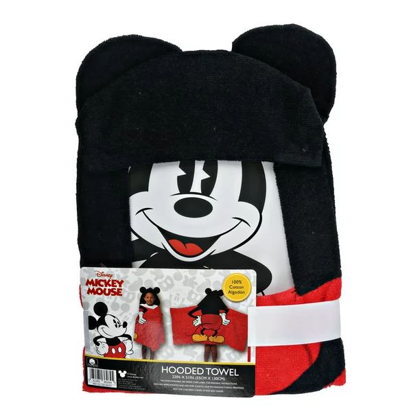 Disney Mickey Mouse Hooded Bath Towel | Walmart (US)