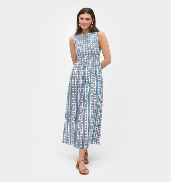 The Cosima Nap Dress - Block Print Stripe | Hill House Home US