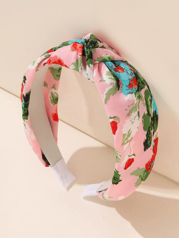 Floral Print Knot Detail Headband | SHEIN