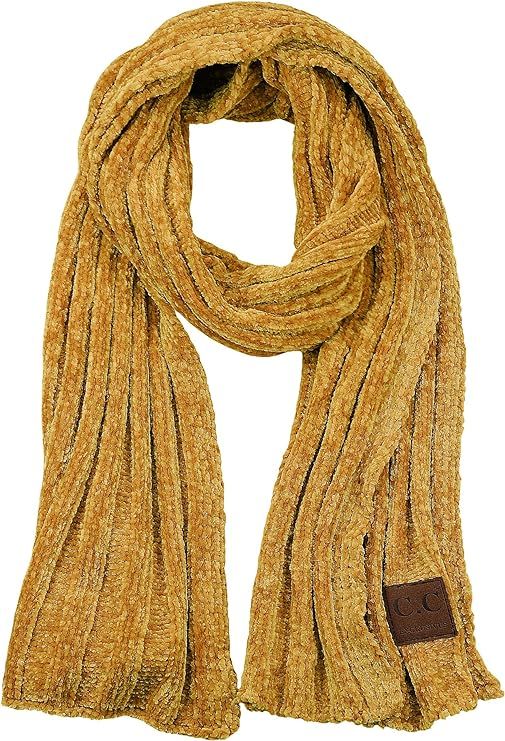 C.C Women's Ultra Soft Chenille Ribbed Thick Warm Knit Shawl Wrap Scarf | Amazon (US)