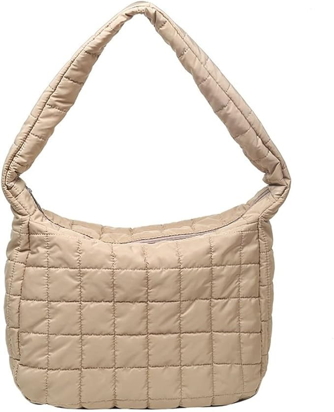 Women Puffer Tote Bags Lightweight Quilted Padding Shoulder Bag Lightweight Nylon Cotton Padded L... | Amazon (US)