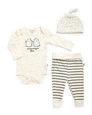 Newborn Boys 3pc Mommy's Boo Bodysuit And Pants Set With Matching Hat | Marshalls