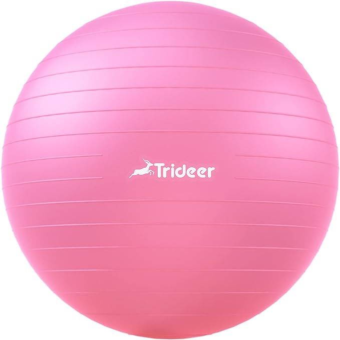Trideer Extra Thick Yoga Ball Exercise Ball, 5 Sizes Gym Ball, Heavy Duty Ball Chair for Balance,... | Amazon (US)