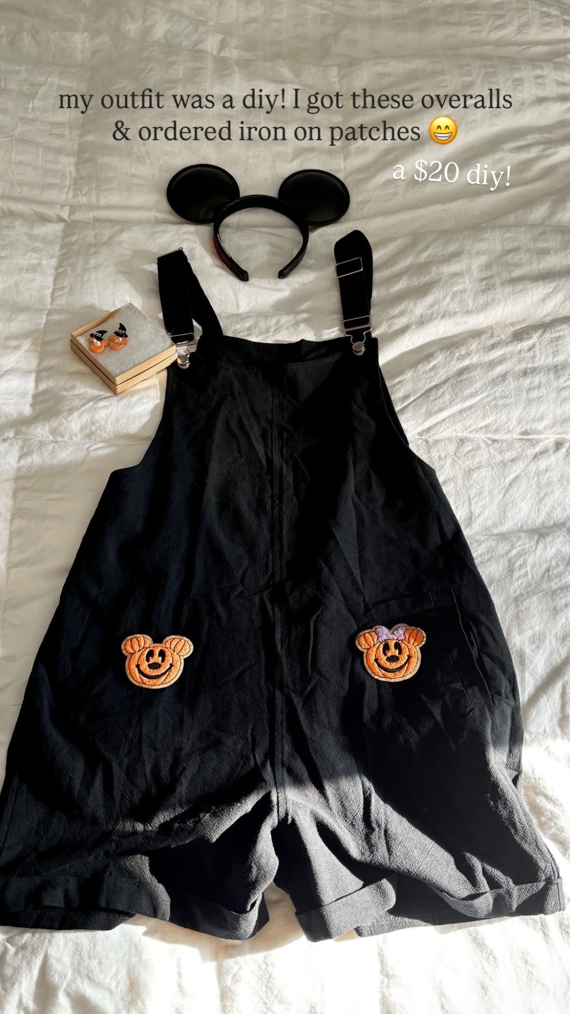 What I work to the Disney world mickeys not so scary Halloween party! DIY pumpkin mickey Halloween overalls! 

**sizing:
Overalls: M, I sized up since I’m pregnant! 

#LTKFindsUnder50 #LTKTravel #LTKSeasonal