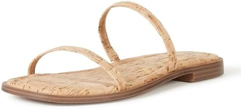 The Drop Women's Paris Square Toe Two Strap Flat Sandal | Amazon (US)