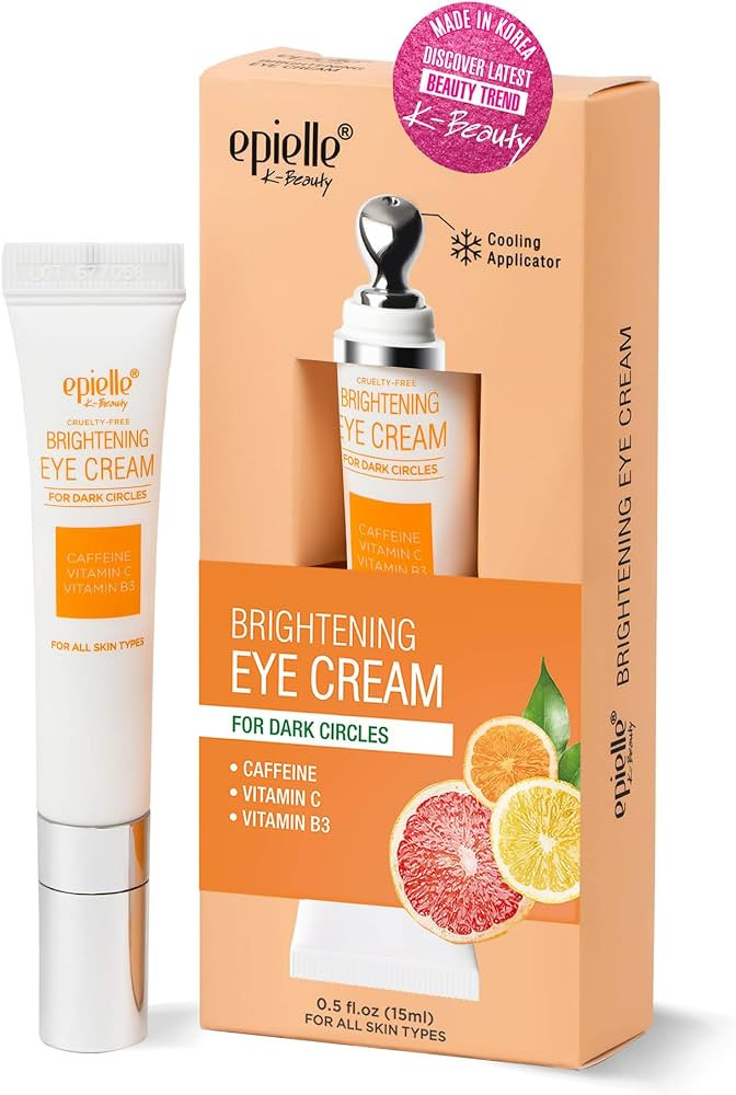 Epielle Brightening Eye Cream | Anti-Aging Serum for Dark Circles & Wrinkles | Cooling Applicator... | Amazon (US)