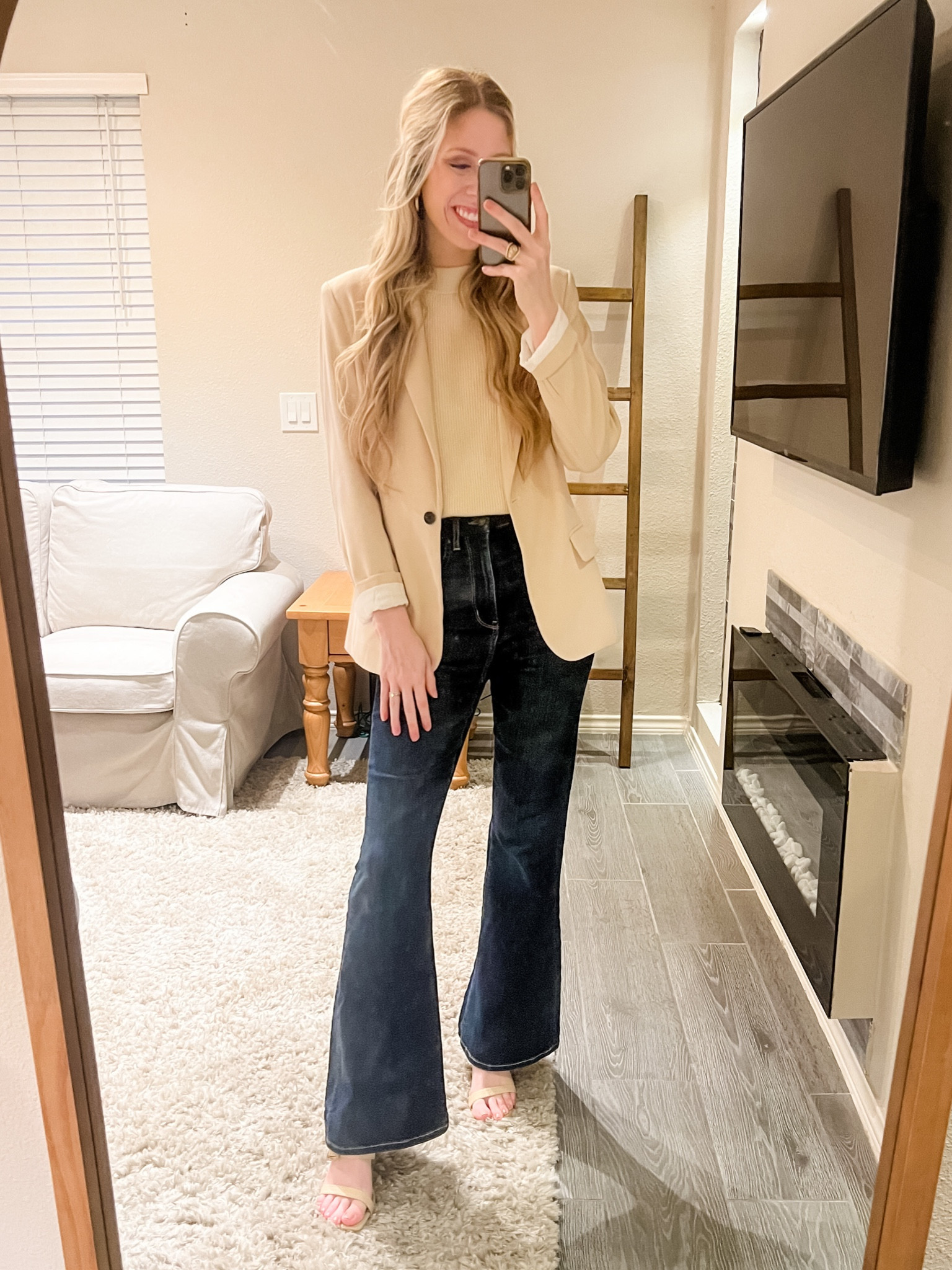 Spring workwear inspo 🫶

Neutral blazer, neutral top, neutral heels ☀️

Office outfit. Smart casual. Business casual. Jeans. Workwear. 

#LTKworkwear #LTKSeasonal #LTKfindsunder50