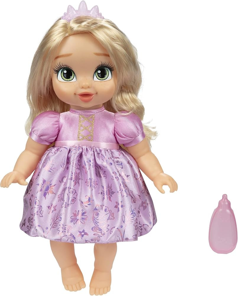 Disney Princess Rapunzel Baby Doll with Baby Bottle & Tiara | Amazon (US)