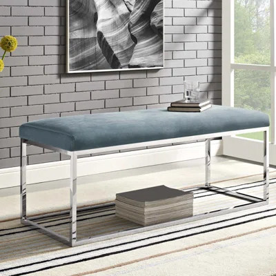 Colerain Bench Brayden Studio® Upholstery Type: Silver-Sea | Wayfair North America