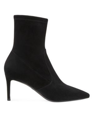 Stuart Weitzman 75MM Linsi Suede Booties on SALE | Saks OFF 5TH | Saks Fifth Avenue OFF 5TH