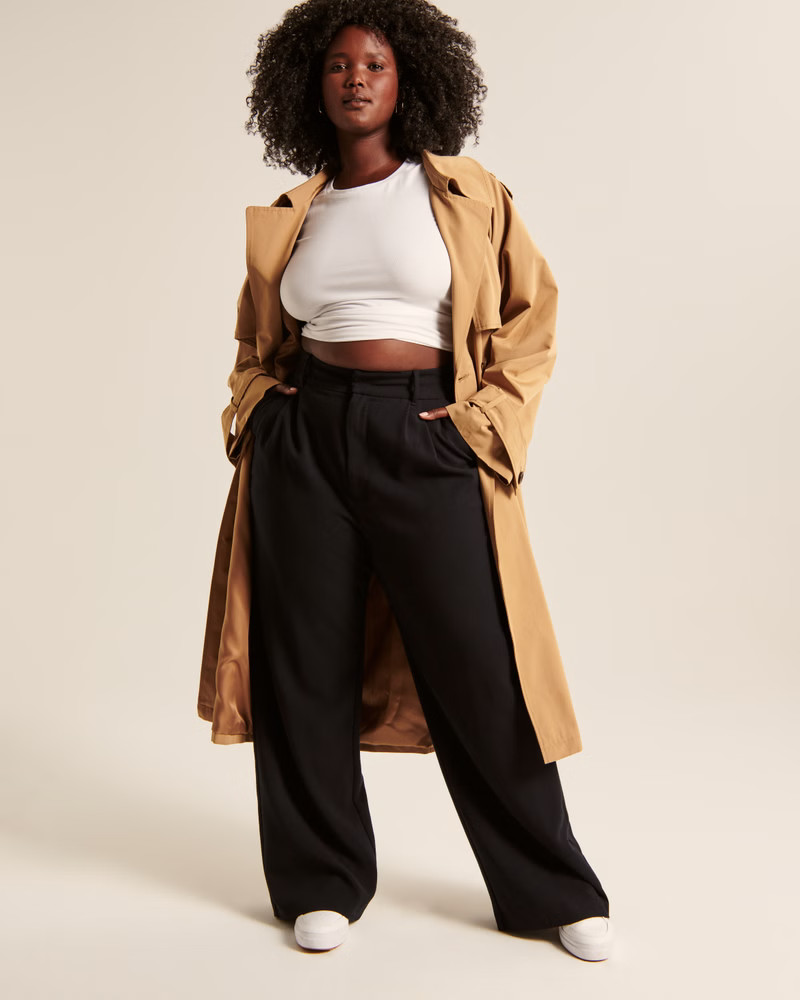 Tailored Wide Leg Pants | Abercrombie & Fitch (US)