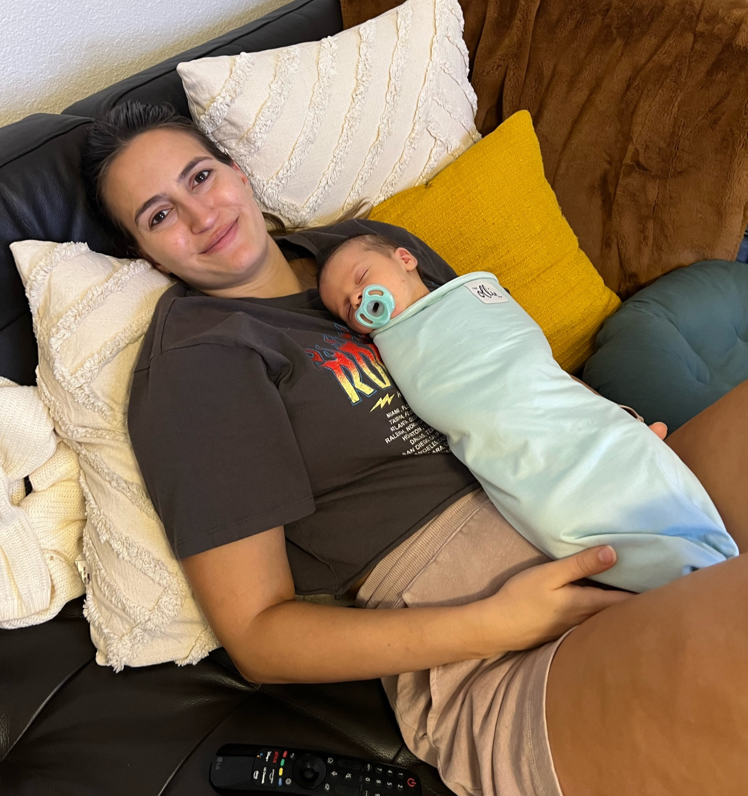 This Ollie Swaddle was everythingggg when our son was a newborn! So snug and so easy to change diapers during the night. I would recommend adding 2-3 of these to your registry because your baby will PEE on these constantly 😂 especially if you have a boy haha! 

#LTKBaby #LTKBump