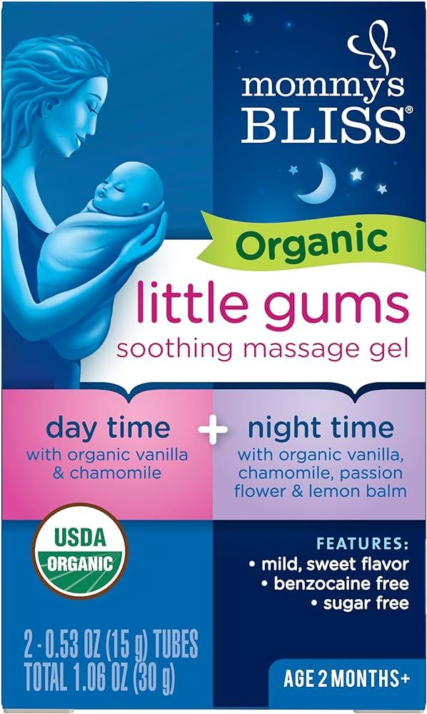 Mommy's Bliss Organic Little Gums Soothing Massage Gel Day and Night Combo, Great for Teething Ba... | Amazon (US)