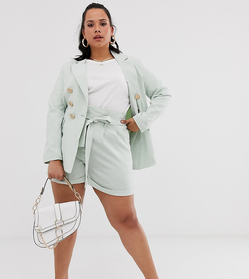 Unique21 Hero paperbag shorts-Green | ASOS (Global)