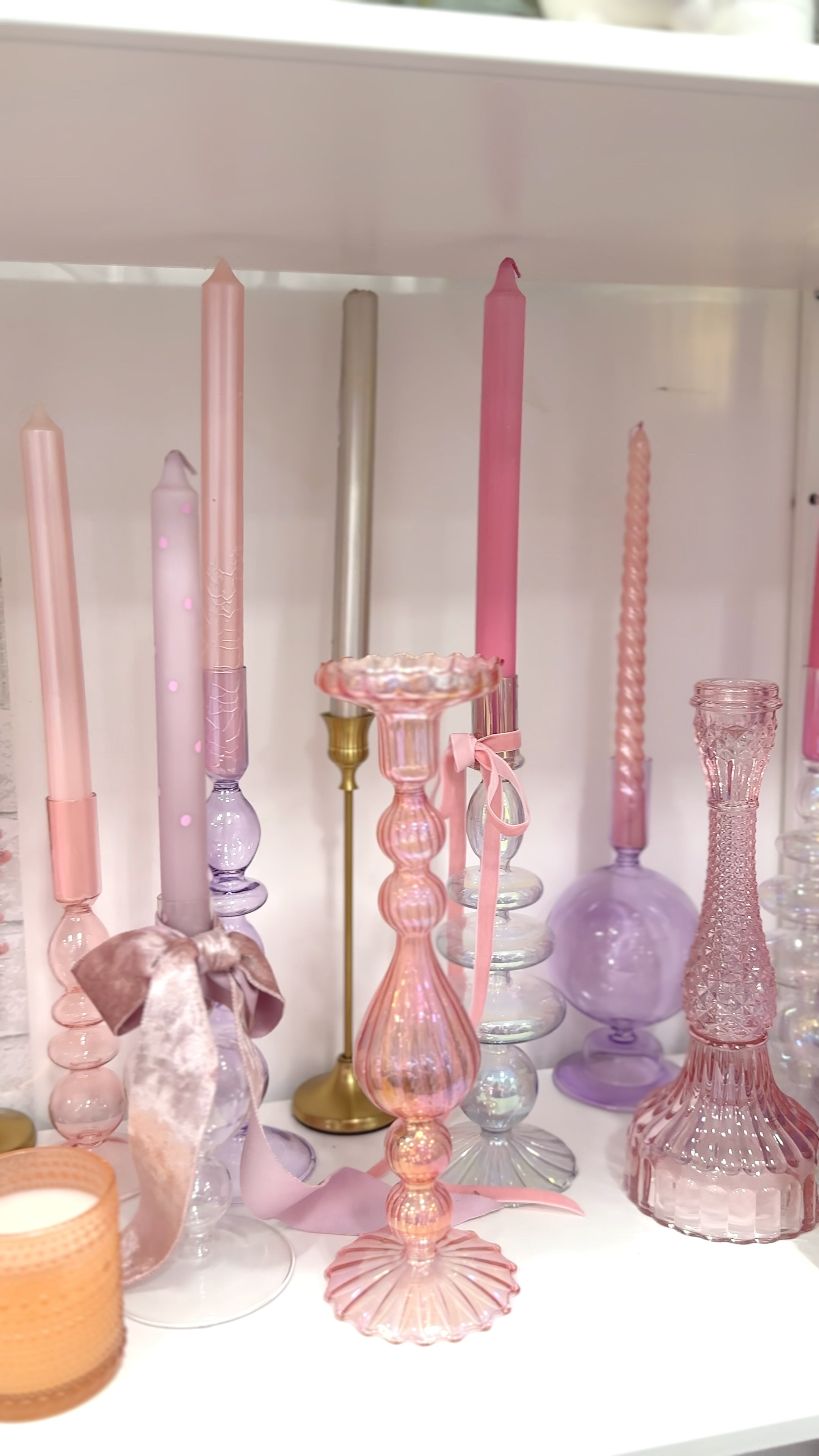 I have a small glass candlestick collecting addiction. 🤣 Here’s some of my collection! I like to grab clear and light pink because they can be used for most holidays.

#LTKHome #LTKVideo