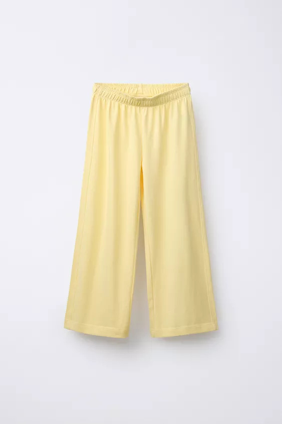 WIDE LEG HEAVY WEIGHT PLAIN PANTS | Zara US