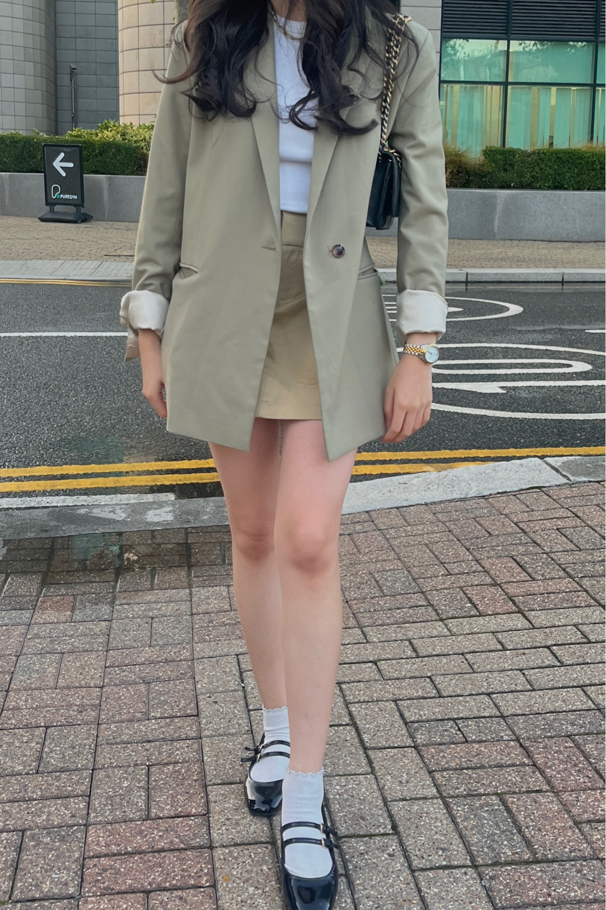 easy pastel look ☁️

combining a chic oversized blazer, white halter top, mini cargo skirt, and some must have mary janes! 

links below for exact & similar items 🫶🏻

#LTKsalealert #LTKGiftGuide #LTKSeasonal