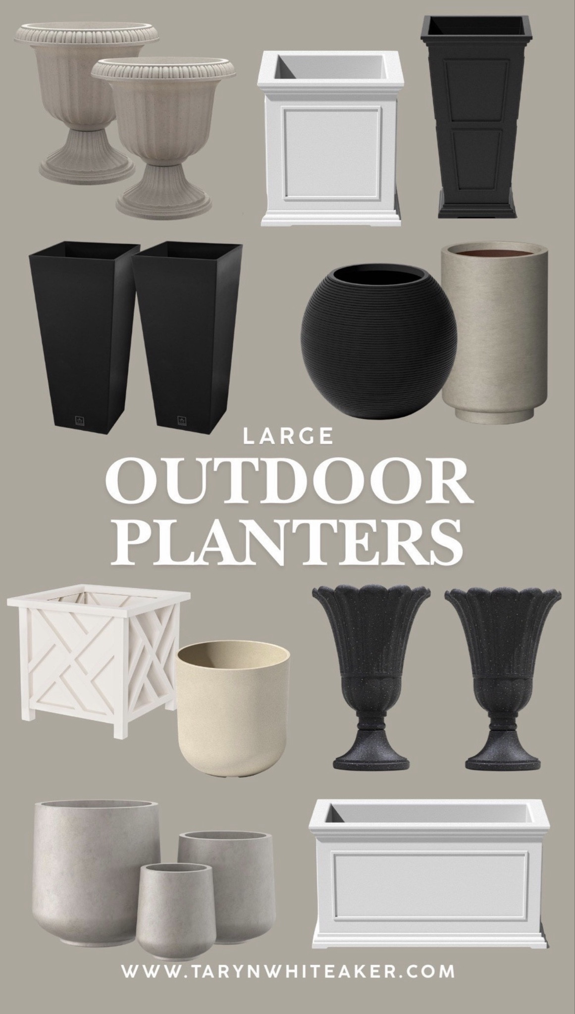 Large outdoor planter ideas that instantly elevate your front porch or patio
Modern outdoor planters in neutral tones, black and white finishes, and classic urn styles for a high-end look
Exact items are linked to shop

#LTKHome #LTKSeasonal