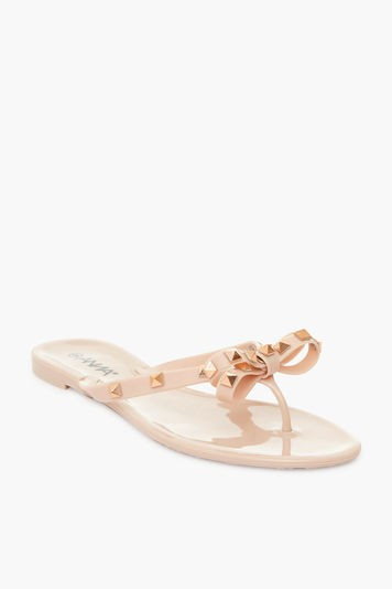 Nude Jelly Bowtie Sandals | Tuckernuck (US)