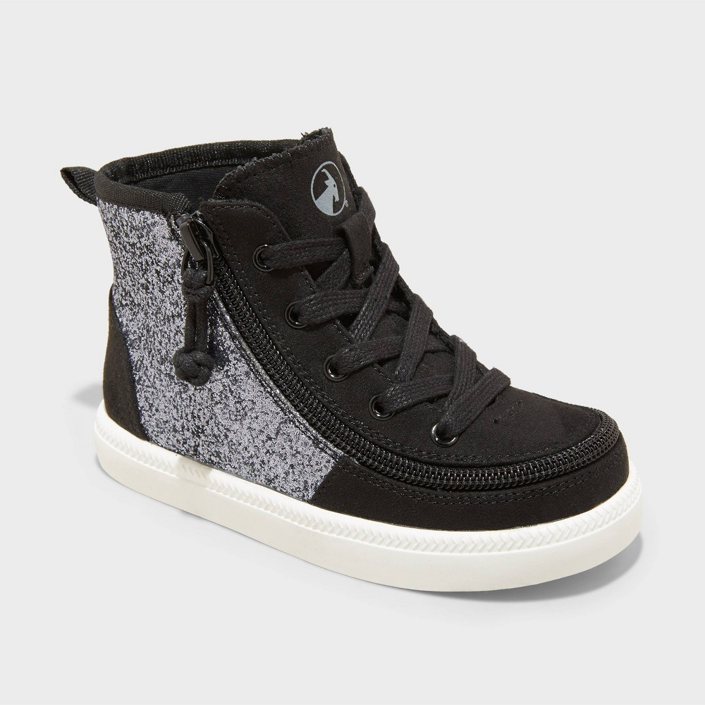 Toddler Girls' BILLY Footwear Haring Essential High Top Sneakers - Dark Black 6 | Target