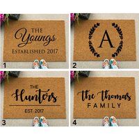 Doormat, door mat, custom doormat, custom welcome mat, family name gift, housewarming gift, customized doormat, wedding gift, newlywed | Etsy (US)