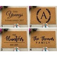 Doormat, door mat, custom doormat, custom welcome mat, family name gift, housewarming gift, customized doormat, wedding gift, newlywed | Etsy (US)
