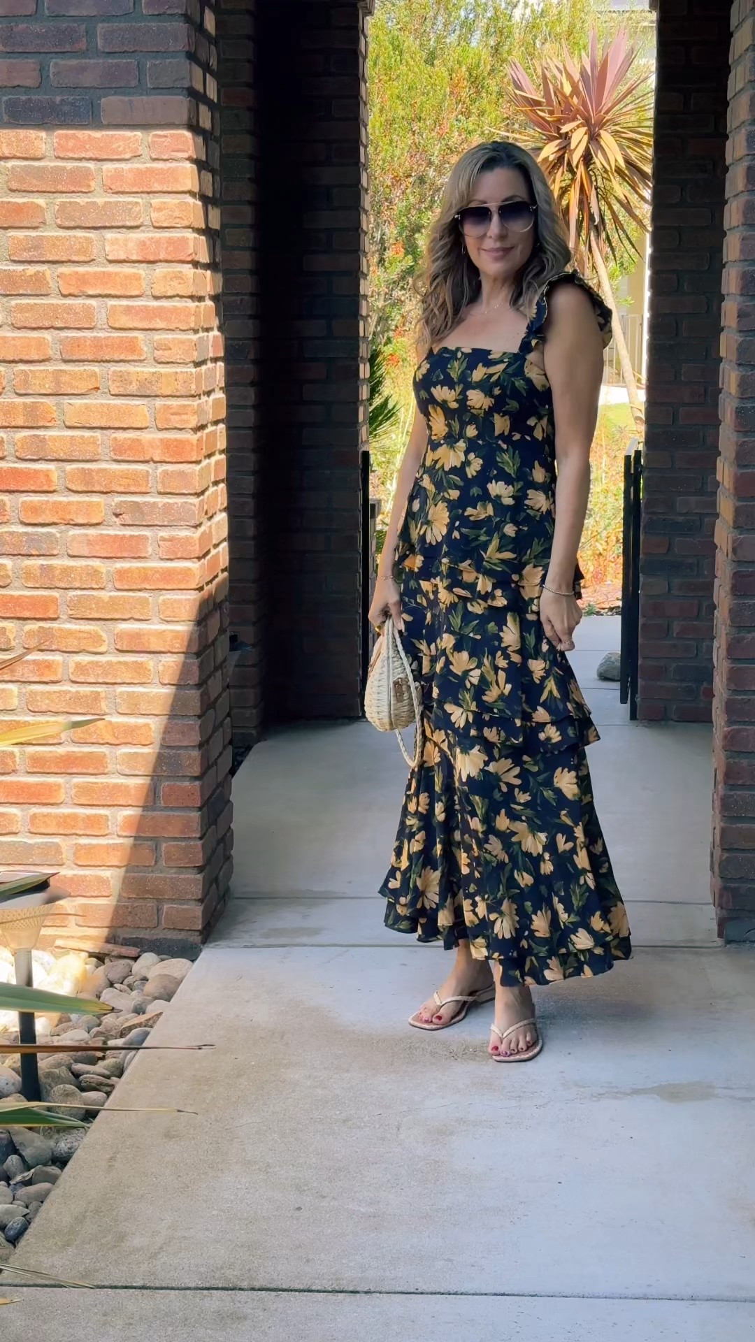 This tiered ruffle dress is such a versatile standout 🌼 It’s fully lined so not see-through, and I love that you can wear the straps up or off the shoulder for two totally different vibes. The navy and yellow floral combo feels fresh and elevated, and the flowy silhouette makes it just as easy to dress up with heels as it is to throw on with flats.

📍Where to wear: summer parties, date nights, brunches, or even as a wedding guest look

ootd, fashionover30, fashionover40, fashionover50, casualoutfits, stylishandgrateful, stylish&grateful, modestoutfits, classy casual, nordstromanniversarysale, nsale2025, summerdress, floraldress, ruffledress, dressycasual, weddingguestdress, versatileoutfit, capsulewardrobe, warmweatherlook, elevatedstyle

#LTKSeasonal #LTKOver40 #LTKSaleAlert