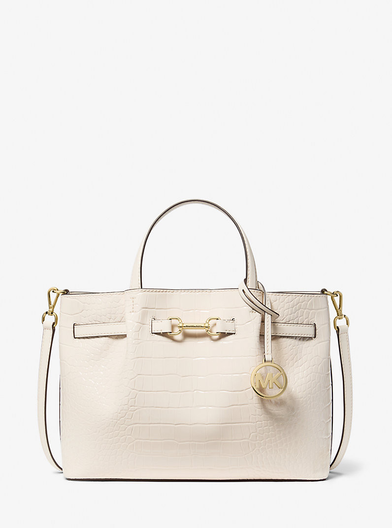Carson Medium Crocodile Embossed Satchel | Michael Kors US