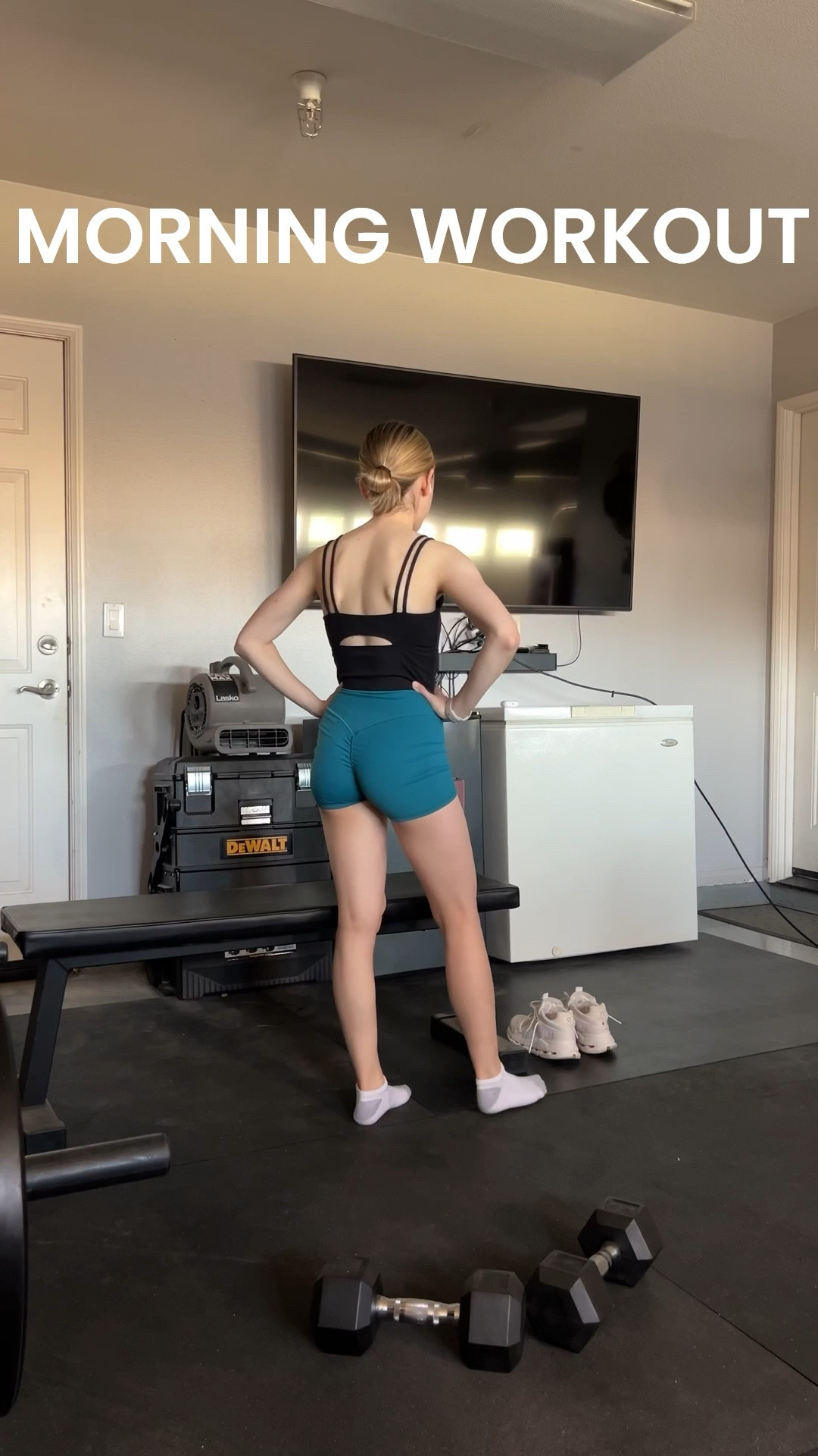 today’s workout outfit! 🖤
tank top - size small 
shorts - size small
shoes - size 7

#LTKootd #LTKfitnessgoals #LTKActive