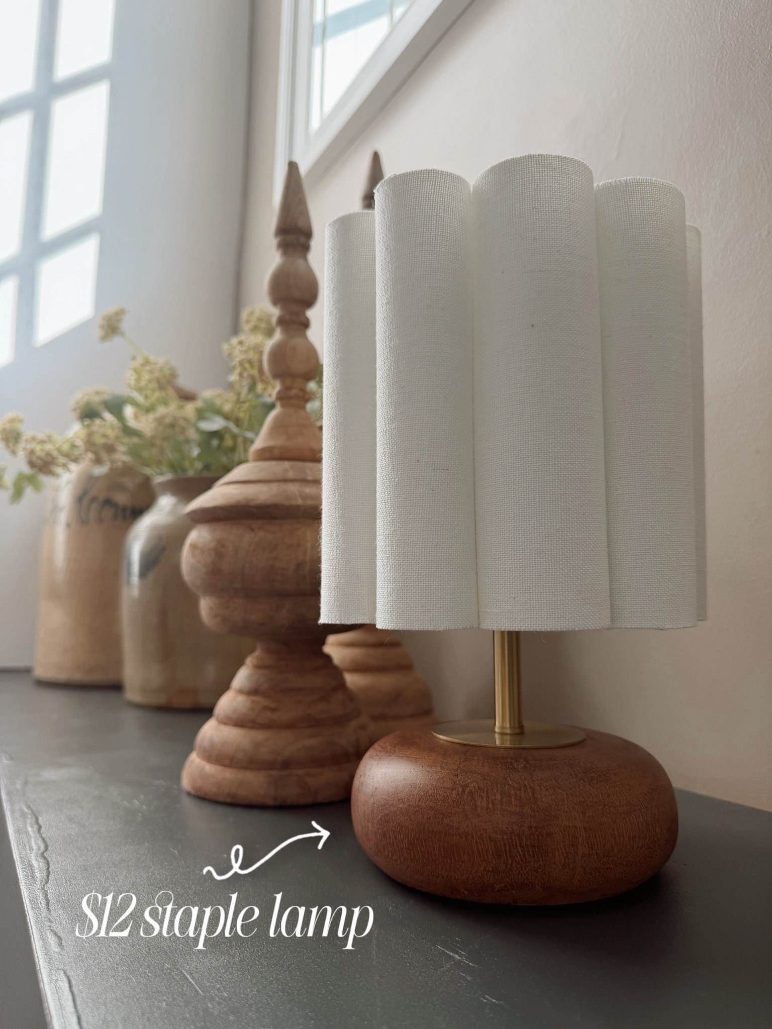 Love this lil cutie!!!! I actually cut the cord on it to use as a wireless option on our top shelf in the living room w/ a rechargeable light bulb☺️✨ also comes in white! 

Home decor / cozy / living room / target finds / shelf decor / Holley Gabrielle

#LTKHome
