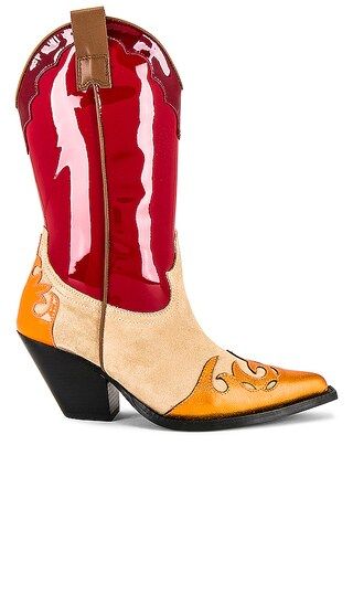 Western Boot in Red Multicolor | Revolve Clothing (Global)