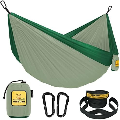 Wise Owl Outfitters Camping Hammock – 500lbs Portable Hammock with Tree Straps - Travel, Backpa... | Amazon (US)