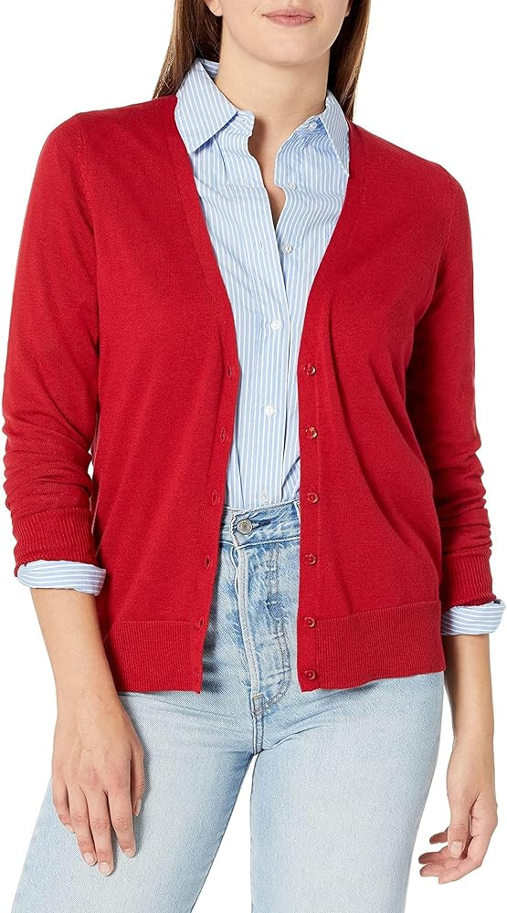 Amazon Essentials Women's Lightweight V-Neck Cardigan Sweater (Available in Plus Size) | Amazon (US)