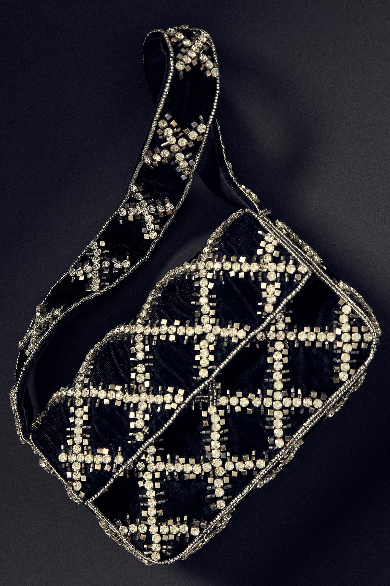 The Fiona Shoulder Bag: Velvet Rhinestone Edition | Anthropologie (US)