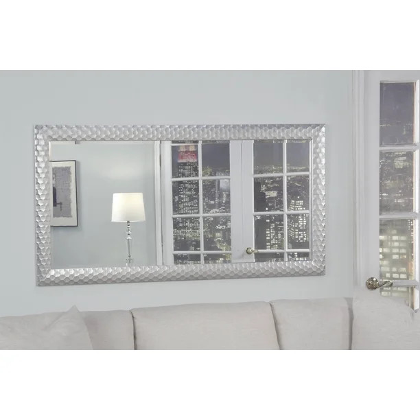Full Length Leaner Mirror Glam Metallic Silver 64" x 30" by Martin Svensson Home | Walmart (US)