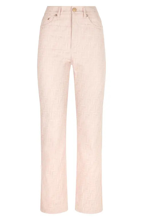 Fendi FF Logo Straight Leg Jeans in Naomi at Nordstrom, Size 4 Us | Nordstrom