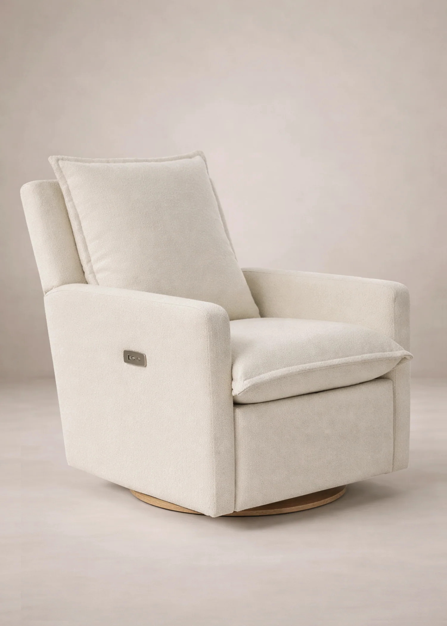 Flynn – Gliding Swivel Nursery Recliner - High Performance Basket Sand | Oilo Studio