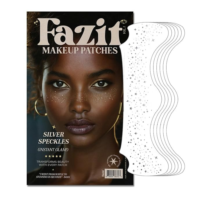 Makeup Patches - Silver - Face Glitter Makeup Speckles - Glow Up Makeup Patches - Face Glitter Sp... | Amazon (US)