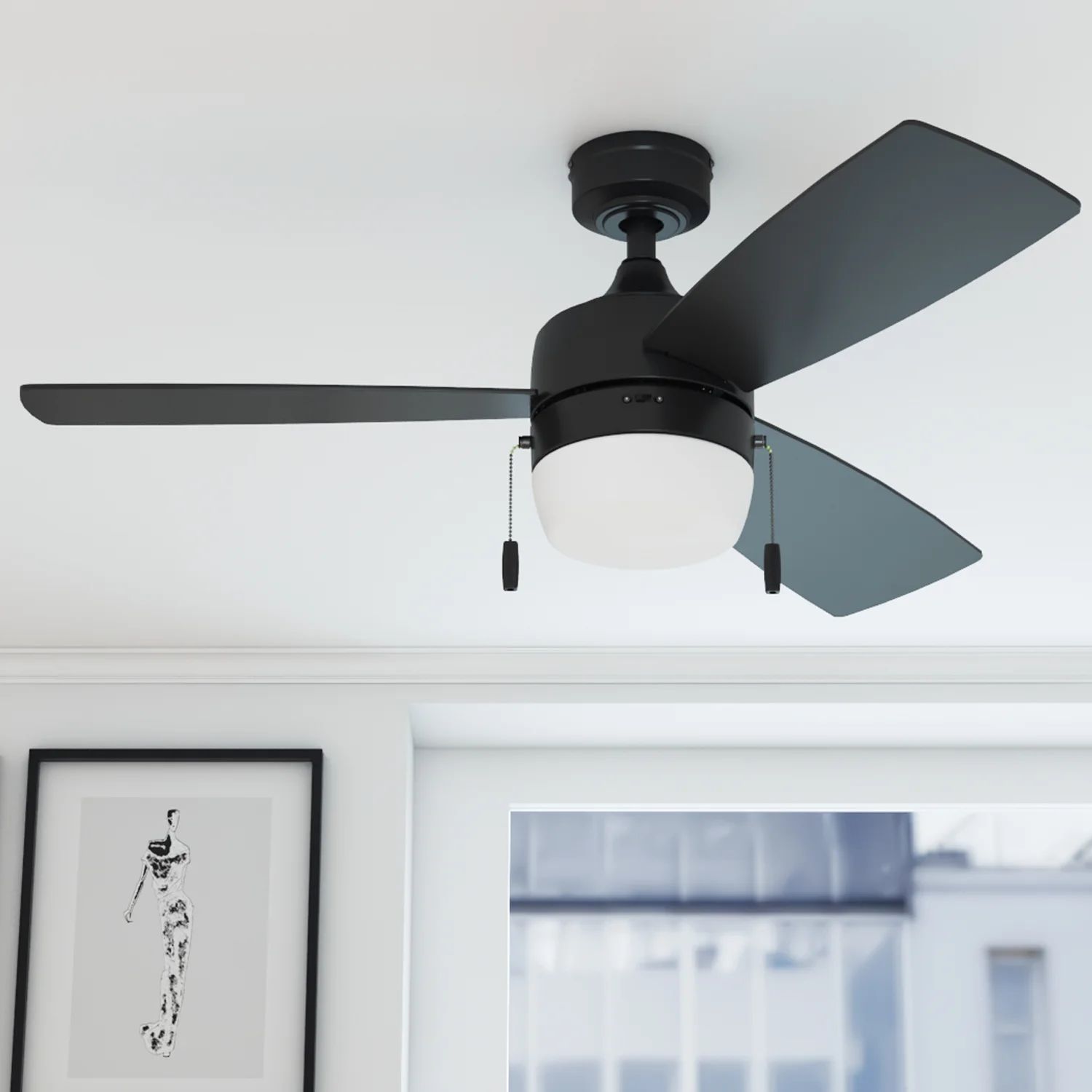 44" Barcadero 3 - Blade LED Propeller Ceiling Fan with Pull Chain and Light Kit Included | Wayfair North America