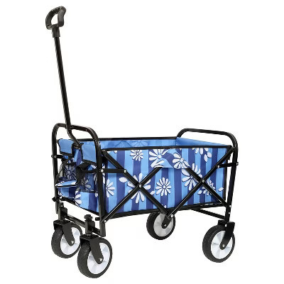 Collapsible Foldable Wagon Cart with Strapping System, Beach Utility Wagon Grocery Carts, for Shopping Sports Gardeing Fishing Supports 225lbs | Target