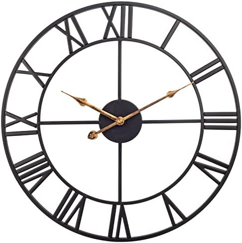 Wall Clock for Living Room Decor, Silent Battery Operated Wall Clocks with Roman Numerals, 14 Inc... | Amazon (US)
