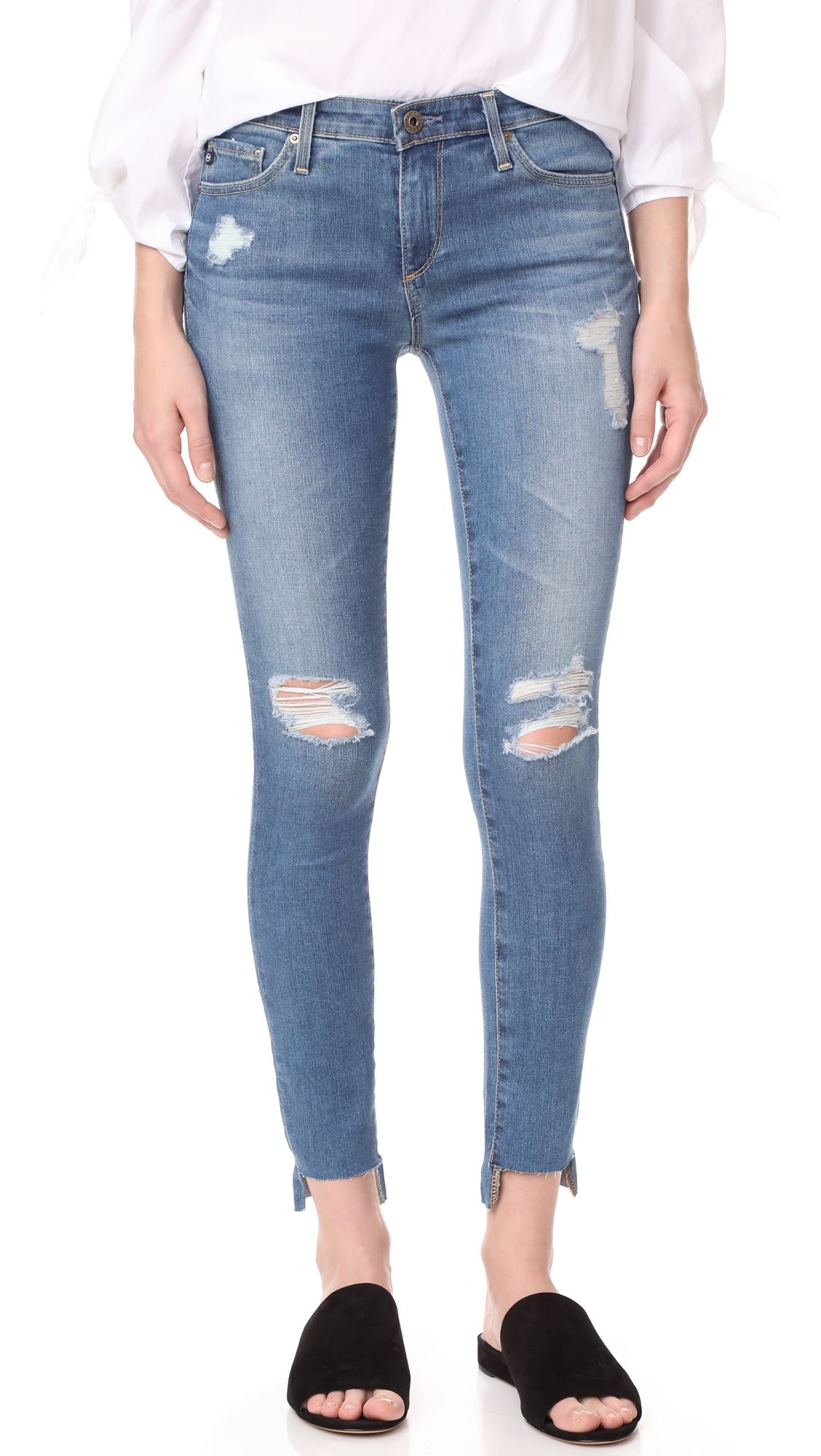 The Middi Mid Rise Ankle Jeans | Shopbop