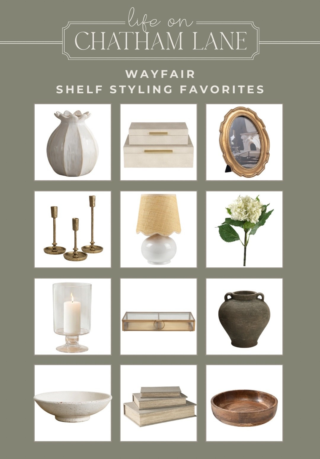 Wayfair shelf styling favorites!  From vases to lamps, frames, decorative boxes and bowls and more!

#LTKHome