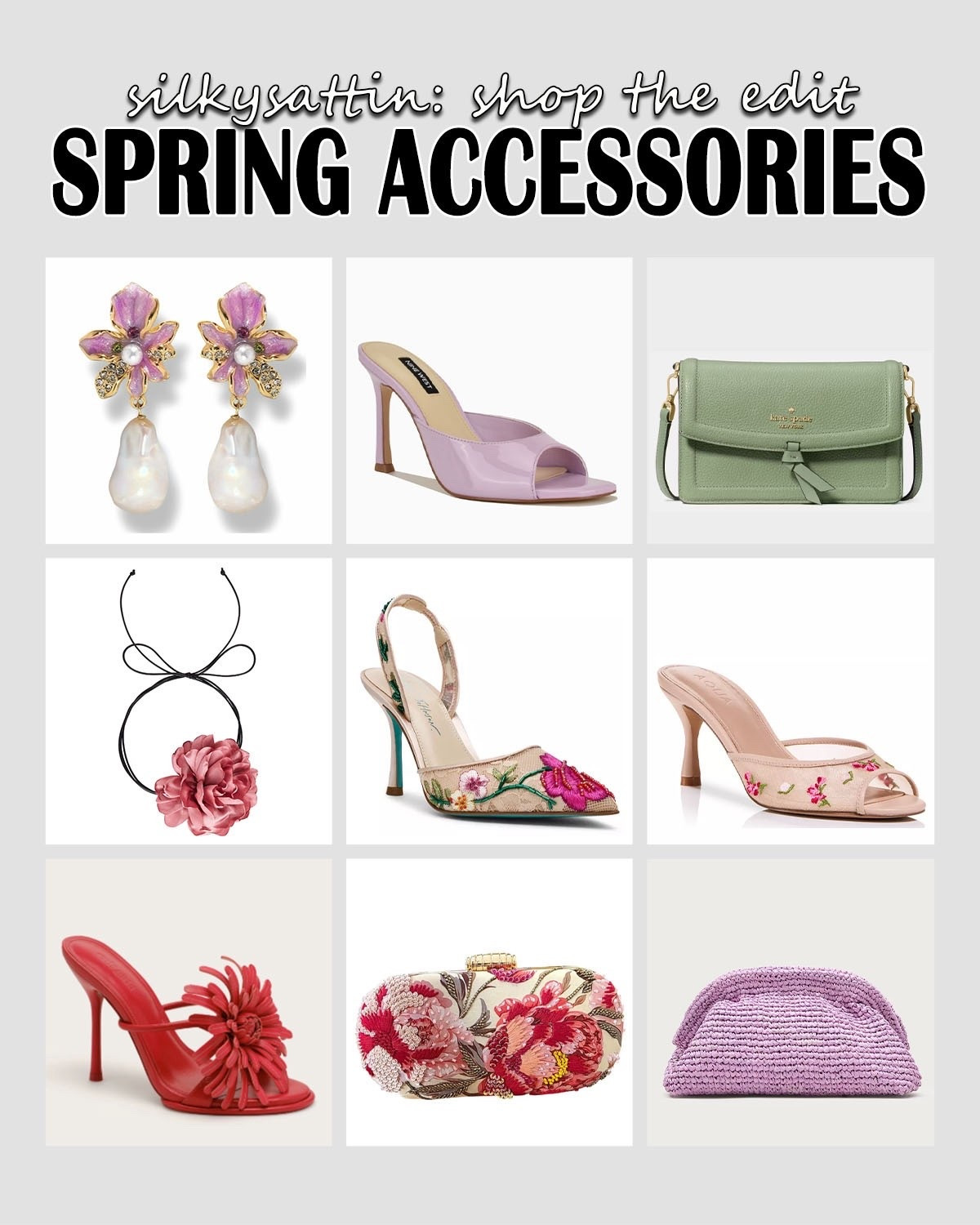 Shop the Edit: Spring Accessories

floral shoes and accessories, pastel shoes and accessories, easter outfit, spring outfit, brunch outfit, girls night outfit, date night outfit, wedding guest outfit, casual, formal, ootd, ootn, women’s fashion #floralshoes #floralaccessories #pastelshoes #pastelaccessories #easteroutfit #springoutfit #brunchoutfit #datenightoutfit #girlsnightoutfit #weddingguestoutfit #casual #formal #ootd #ootn #women #fashion

#LTKSaleAlert #LTKootd #LTKWedding