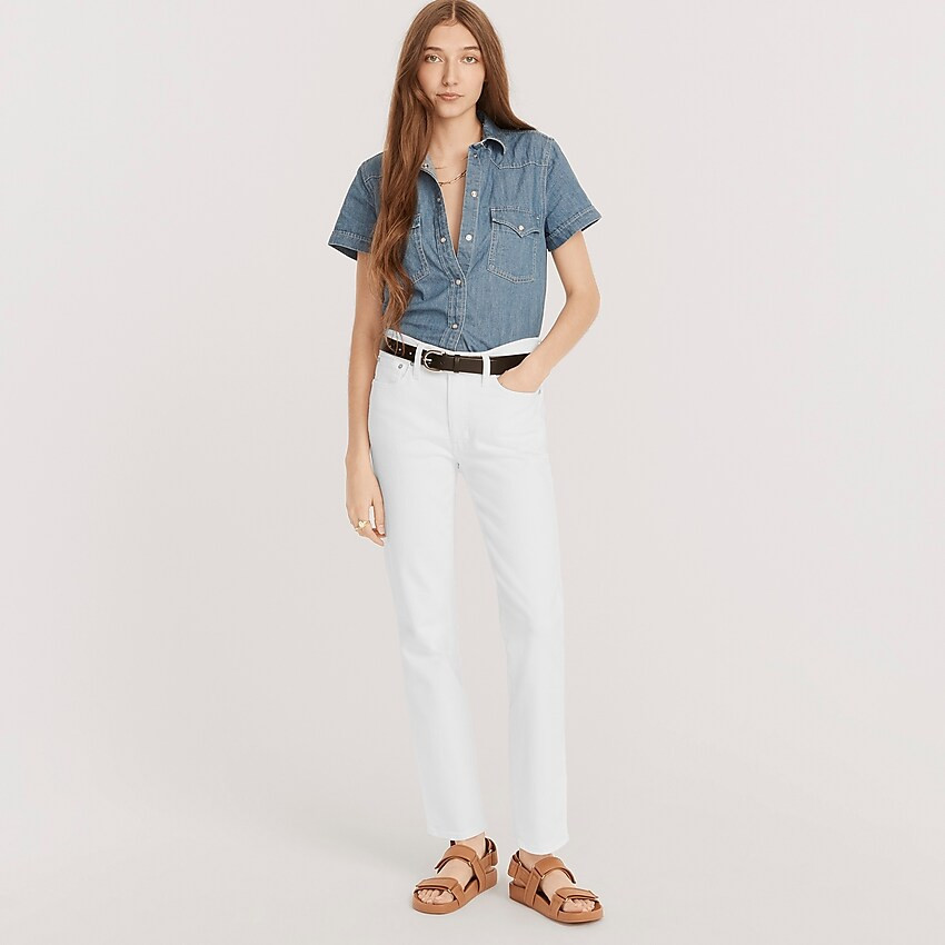 9" vintage slim-straight jean in white | J. Crew US