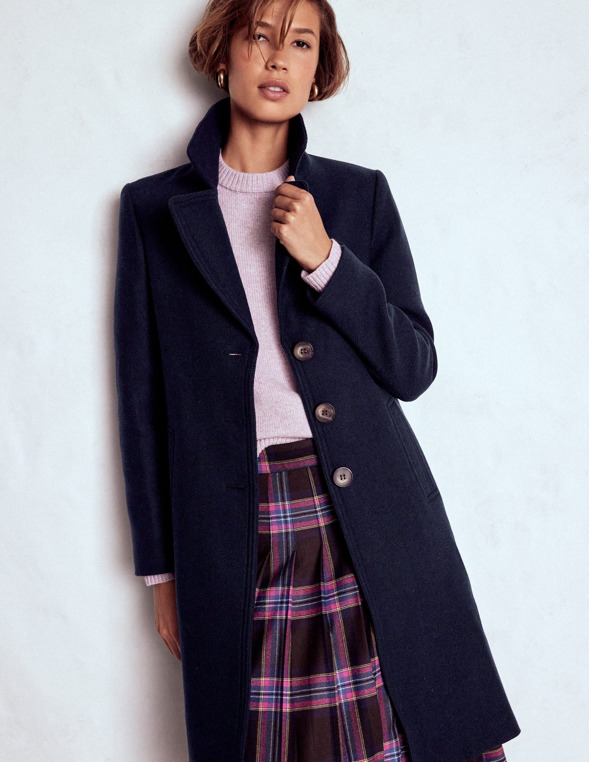Newport Wool Coat-Navy | Boden (US)
