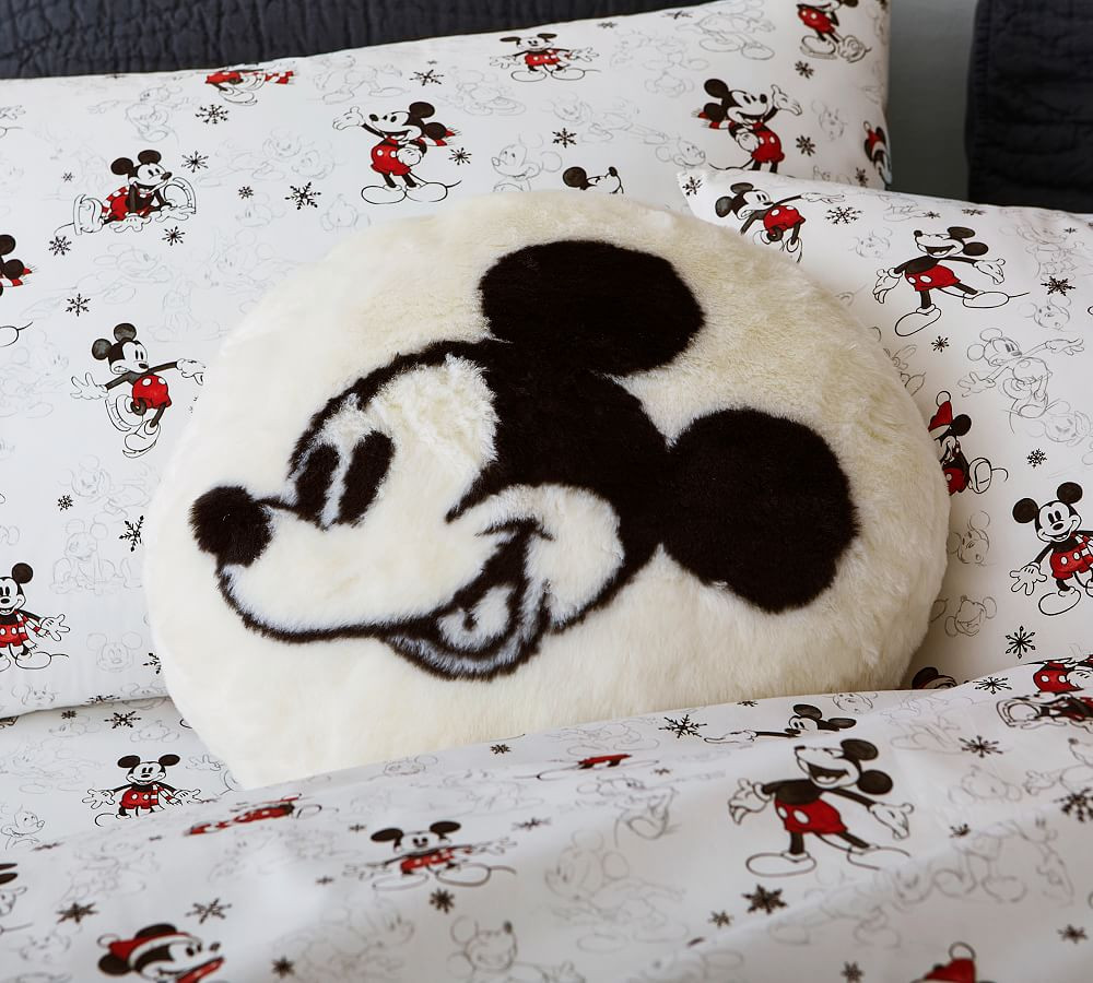 Disney Mickey Mouse Round Pillow Cover | Pottery Barn (US)
