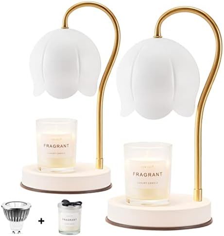 Tesrago Candle Warmer Lamp,Bulb&Candle Incl,Dimmable Electric Candle Wax Melter with Timer,Wax Warme | Amazon (US)